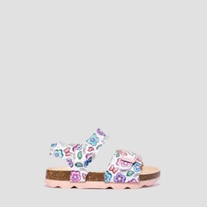 FLOWERY FLAT SANDALS