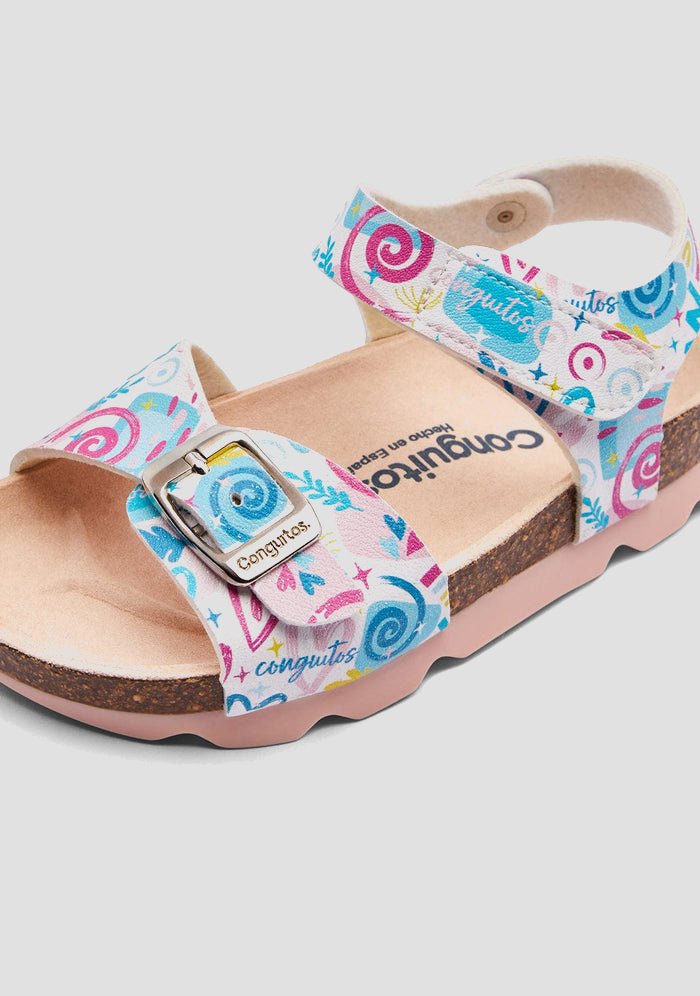 MULTI HEART BUCKLE BIO SANDALS